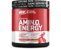 Optimum Nutrition Essential Amino Energy - Stawberry/Lime - Pre Workout - BCAA & EAA Aminozuren - 270 gram (30 doseringen)