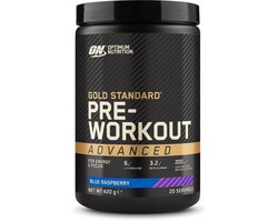 Optimum Nutrition Gold Standard Pre-Workout Advanced - Pre Workout - Blue Raspberry - 420 gram (20 doseringen)