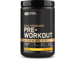 Optimum Nutrition Gold Standard Pre-Workout Advanced - Pre Workout - Tropical - 420 gram (20 doseringen)