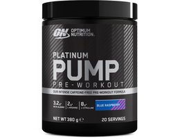 Optimum Nutrition Platinum Pump Pre Workout - Blue Raspberry - 380 gram (20 Servings)