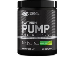 Optimum Nutrition Platinum Pump Pre Workout - Lemon Lime - 380 gram (20 Servings)