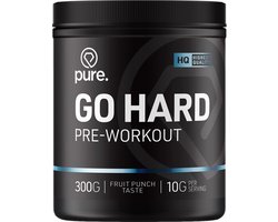 Pure. Go Hard Fruit Punch - Pre-Workout - 30 servings - suiker vrij