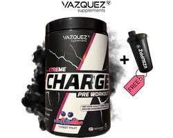 Xtreme Charge - Pre Workout - Blueraspberry - 21 gram per scoop - 570 gram - Energie - Boost - Uithoudingsvermogen - L Citrulline - Beta Alanine - Xtreme - Extreme - Pre Workout - Voor je workout - Uithoudingsvermogen