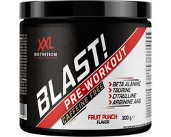 XXL Nutrition - Blast! Pre Workout Zonder Cafeïne - Citruline Malaat, Beta-Alanine, Taurine & Arganine AKG - Pre Workout Energy Drink Supplement Krachttraining - Fruit Punch Cafeïnevrij - 300 Gram