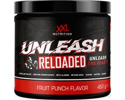 XXL Nutrition - Unleash Reloaded - Preworkout met L-Citruline, Beta-Alanine, Taurine, 250mg Cafeïne - Pre Workout - Fruit Punch