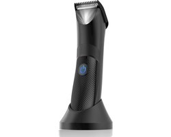 Body Hair Trimmer voor Mannen Schaamhaar Trimmer - Nat/Droge Bal Trimmer - met Keramisch Blade - Oplaadbare Body Groomer - met Staand Opladen Dock - Draadloze Lieshaar Trimmer