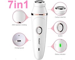 Scheerapparaat Vrouwen 7in1 Elektrische Epilator Wenkbrauw Trimmer Been Vrouwelijke Gezichtshaar Remover Bikini Trimmer Oplaadbare Lady Scheerapparaat Neus