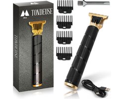 Allsa Tondeuse - Tondeuse Mannen - Trimmer - Baardtrimmer - Baardtrimmer Mannen - USB Oplaadbaar - Ruis Onderdrukking - Stainless Steel - Cadeau -Zwart