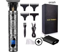 arash® Tondeuse Mannen - 2023 Nieuwste Model - Tondeuse - Draadloze Haartrimmer - tondeuse mannen - Geschikt Voor Hoofdhaar/Baardhaar - Trimmer Draadloos - Scheerapparaat - Goud - Inclusief Oplaadblok en 5 Opzetstukjes