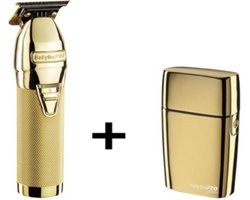 BaByliss Pro Skeleton trimmer Gold + Babyliss Pro FoilFX02 Shaver Gold