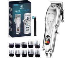 Beeperfect® Professionele Draadloze Tondeuse Mannen - Haartrimmer - Tondeuse Hoofdhaar - Hairclipper - Inclusief Neustrimmer