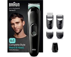 Braun All-In-One Style Kit Series 3 MGK3411, 6-in-1 Set Voor Baard, Haar en Meer