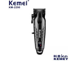 Kemei Tondeuse - KM 2290 - Draadloze Tondeuse - Professionele tondeuse - Haren Millimeteren - Contouren - Haren Scheren - Kapper Tondeuse - Kapper Kwaliteit - Baard Trimmer - Haar Trimmer - Beard and Hair Trimmer