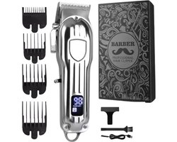 Modito Tondeuse - Tondeuse Mannen - Draadloze Professionele Tondeuse - Hoofdhaar - Haartrimmer - Tondeuses - Zilver - Trimmer Mannen - Complete Set