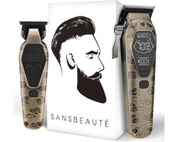 Professionele Draadloze 2-in-1 Tondeuse - Tondeuse Mannen Hoofdhaar - Cheveux Haar - Haartrimmer - Kapper Haar Machine - Haartondeuse - Trimmer Baard - Barber Hair Clipper - Kapper Buddha Trimmer - Kappersset