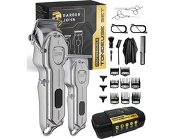 Professionele Draadloze Tondeuse met Bewaarkoffer - Complete Set - Trimmer - Haar Tondeuses - Mannen Hoofdhaar - Baard - Kappersset - Hair Clipper - Scheerapparaat - Cheveux