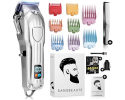 Professionele Draadloze Tondeuse - Tondeuse Mannen Hoofdhaar - Sansbeauté® - Cheveux Haar - Haartrimmer - Kapper Haar Machine - Haartondeuse - Trimmer Baard - Trimapparaat - Barber Hair Clipper - Kapper Trimmer - Kappersset