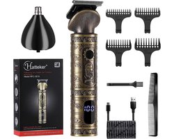 Professionele Tondeuse - Tondeuse Mannen - Draadloze Tondeuse - Tondeuse hoofdhaar - Haartrimmer - Tondeuses - Trimmer Mannen - Complete Set - USB-Oplaadbaar - Gemakkelijk Schoon te Maken - Goud