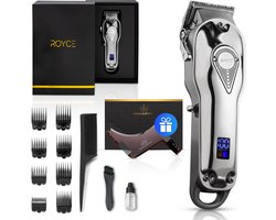 Professionele Tondeuse - Tondeuse Mannen - Draadloze Tondeuse - Tondeuse hoofdhaar - Haartrimmer - Tondeuses - Zilver - Trimmer Mannen - Complete Set