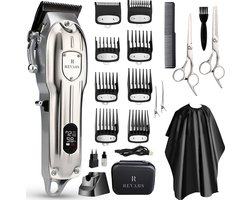 Revahs ClipperTwo Pro - Professionele Draadloze Tondeuse Mannen - Precisietrimmer - Baardtrimmer - Haartrimmer Hoofdhaar - Hair Clipper - Trimmer Set - Tondeuse Cheveux