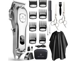 Revahs Draadloze Professionele Tondeuse Pro Set - Baardtrimmer - Hoofdhaar - Travel Bag - Snor - Tondeuse Mannen - Hair Clipper - Haartrimmer - Reistas - 0.5-25 mm