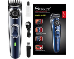 Surker SK-862 Elektrische Draadloze Professionele Tondeuse Hoge Kwaliteit Usb Oplaadbare Kapper Draadloze Haar Trimmer Snijmachine | cadeau voor man