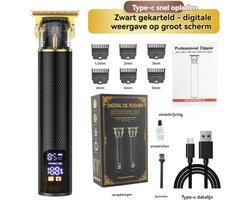 Tondeuse mannen-2024 Nieuwste Model -Extra opbergtas en massagehaarborstel- Tondeuse- Trimmer - Scheerapparaat - Scheren - Draadloos - Tondeuse - Hair, Body & Face- Baardtrimmer-Zwart