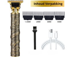 Tondeuse Set – Draadloze Haartrimmer – USB Oplaadbaar – Inclusief 4 Opzetstukjes – Op Batterij – Compact en Makkelijk Meeneembaar