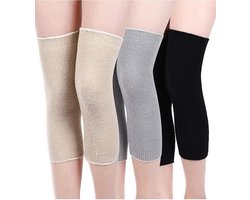 3 stuks winterverdikte kniebeschermers voor dames - warme kniebeschermers - one size fits all - kniebeschermers van zacht koraalfleece - kniebeschermers met compressiemouwen - voor artritis - warme pluche kousen