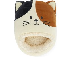 Balvi Voetenwarmer Kat Poes Kitty Wit Bruin One Size