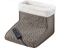 Beurer FWM 45 Elektrische Voetenwarmer - Voetmassage - 2-in-1 - 2 Warmtestanden - Tot maat 47 - 2 Massagestanden - Fleece - Handwasbare voering - 3 Jaar garantie - Taupe