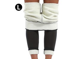 Bovista Winter Panty - Gevoerde Panty - Fleece panty - Legging Thermo Panty - Warme Panty - Elastisch - Hoge Taille - Maat L - Donker Grijs