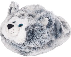 Cozy Noxxiez Voetenwarmer Husky Junior 35 X 25 Cm Pluche Grijs