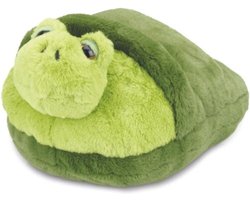 Cozy Noxxiez Voetenwarmer Schildpad Junior 35 Cm Pluche Groen