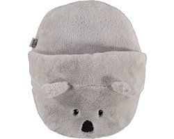 Grote voetenwarmer slof koala grijs one size 30 x 27 cm - Dierensloffen/dierenpantoffels