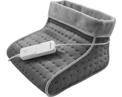 Inventum HZ46G - Elektrische voetenwarmer - 30 x 30 x 23 cm - Tot maat 46 - 90 min. timer - Wasbaar - Fleece - Grijs