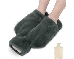 JGS ® Comfortabele Voetverwarming Warmwaterkruik met Zachte Pluche Hoes voor Thuis en Kantoor