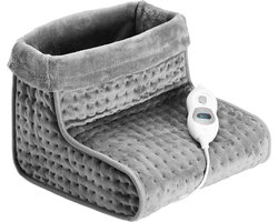 Lanaform - Foot Warmer - Elektrische Voetenwarmer - Zachte Fleece - Wasbare Binnenvoeging - 3 Warmtestanden - Grijs - Pantoffels