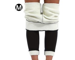 Livano Winter Panty - Gevoerde Panty - Fleece panty - Legging Thermo Panty - Warme Panty - Elastisch - Hoge Taille - Maat M - Zwart