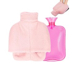 Luvetrex ® Comfortabele Voetverwarmer Warmwaterkruik 2L Met Zacht Pluche Omhulsel Voor Warme Voeten In De Winter