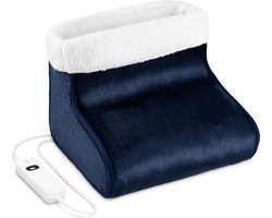 Navaris Elektrische Voetenwarmer 3 Temperatuurniveaus - Met overhittingsbeveiliging - 30 x 30 x 24 cm - Wasbaar, Blauw