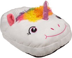 Out of the Blue - voetenwarmer groot slof eenhoorn/unicorn - one size - 30 x 27 cm - dierensloffen