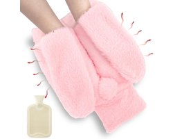 Riokem ® Warmte Kruik voor Voeten met Zachte Pluche en Konijnenoren, 2 Liter Capaciteit, Ideaal voor Winter