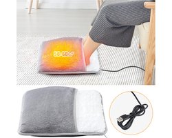 USB Oplaadbare Winter Elektrische Voetverwarming Pad - Zachte Pluche Wasbare Voetverwarmer voor Huishoudelijk Gebruik, Ideaal voor Koude Dagen