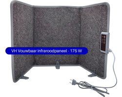 VH - Vouwbaar infrarood paneel met 3 warmtestanden - 175W - Mobiel infraroodpaneel - Gericht elektrisch bijverwarmen