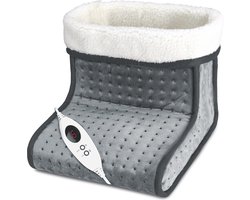 Voetenwarmer - Elektrische voetenwarmer - Fleece - Timer 90 min. - 6 warmtestanden - 100W - Wasbaar