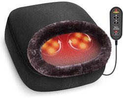 Voetverwarmer 2-in-1 verwarmde Shiatsu-voetmassage - rugmassage kussen voor voeten verlichting - cadeau papa mama