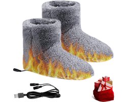 Voetverwarmer Elektrisch verwarmde pantoffels - USB warmteschoenen voor koude voeten