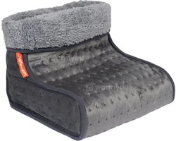 Warmyou Lofum - Elektrische voetenverwarmer - Voetenwarmer - Fleece - 3 standen - 30x30x23cm - Antraciet