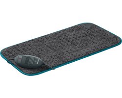 Beurer HK 123 Limited Edition 2023 Elektrisch Warmtekussen XXL - Heating pad - 60 x 30 cm - 3 Warmtestanden - Max 65°C - Snelle opwarming - Automatische uitschakeling - Fleece - Machinewasbaar - 3 Jaar garantie - Grijs/aqua